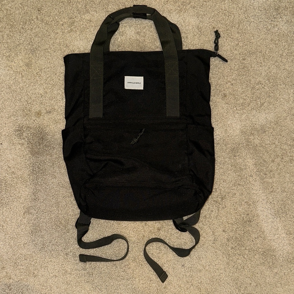 Urban Outfitters Black Backpack with Gray Straps